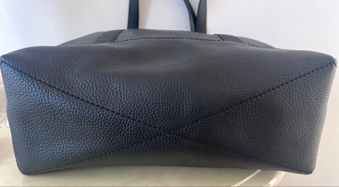 【COACH】コーチ　ブラック　レザービッグトート