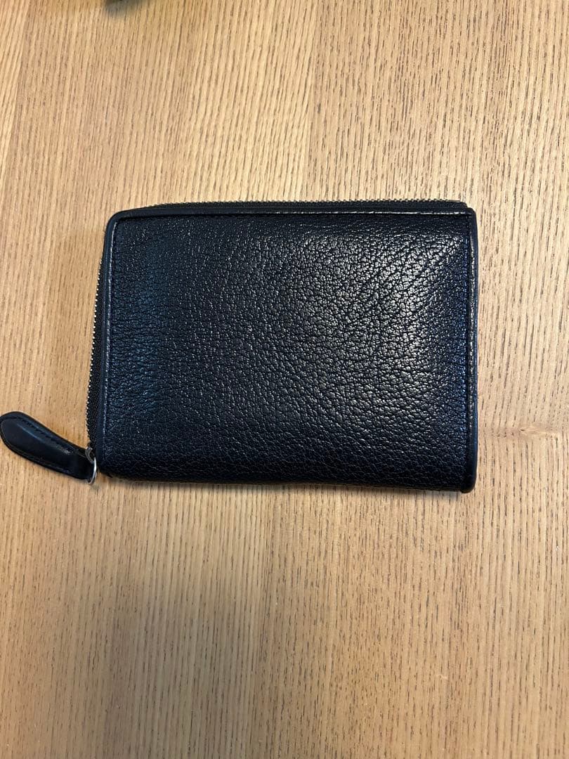 土屋鞄　黒レザー 二つ折り財布