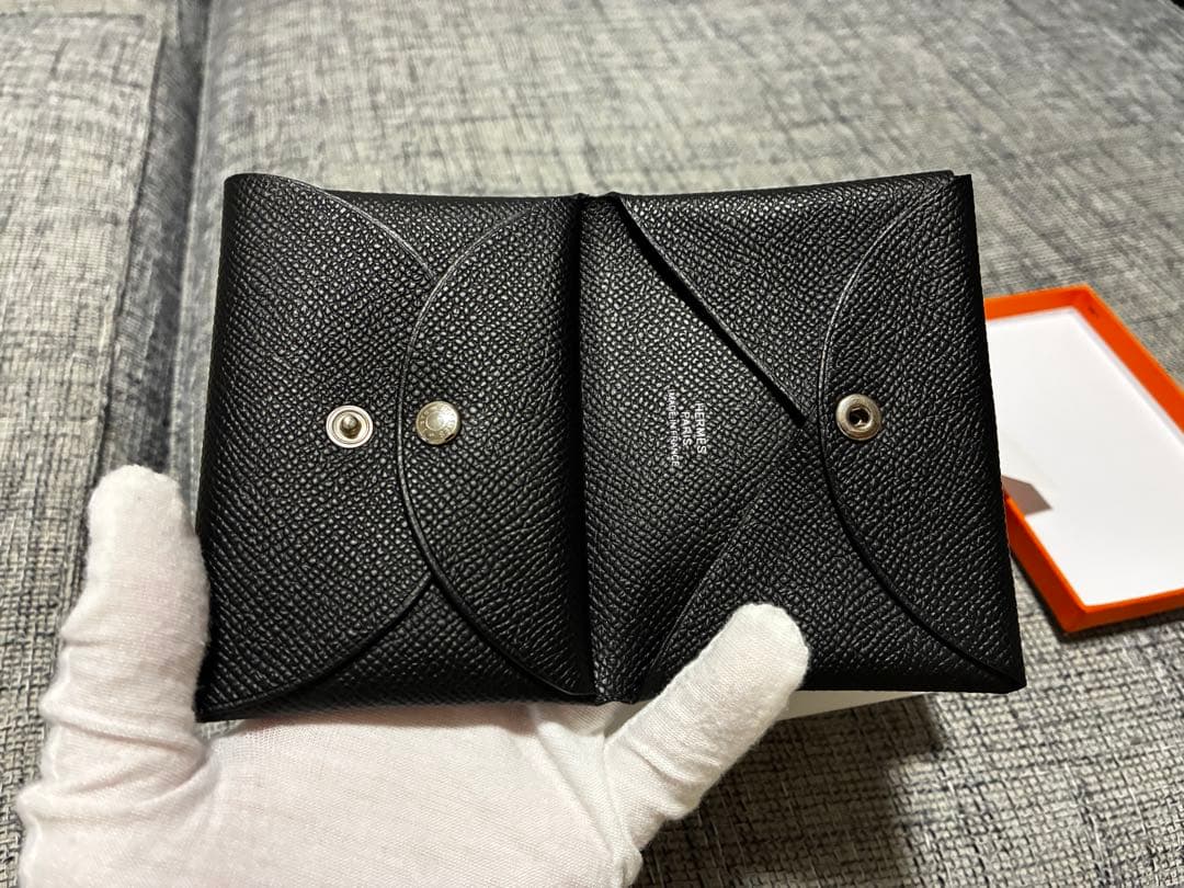 【超美品】HERMES エルメス カルヴィデュオ 黒 W刻印 ヴォーエプソン