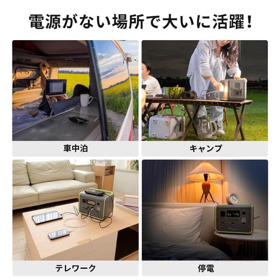 ポータブル電源 超大容量 160000mAh 512Wh 800W