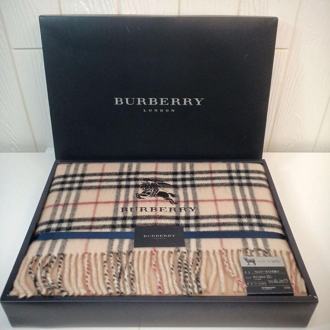 新品未使用☆BURBERRY ひざ掛け ストール ノバチェック ウール100%