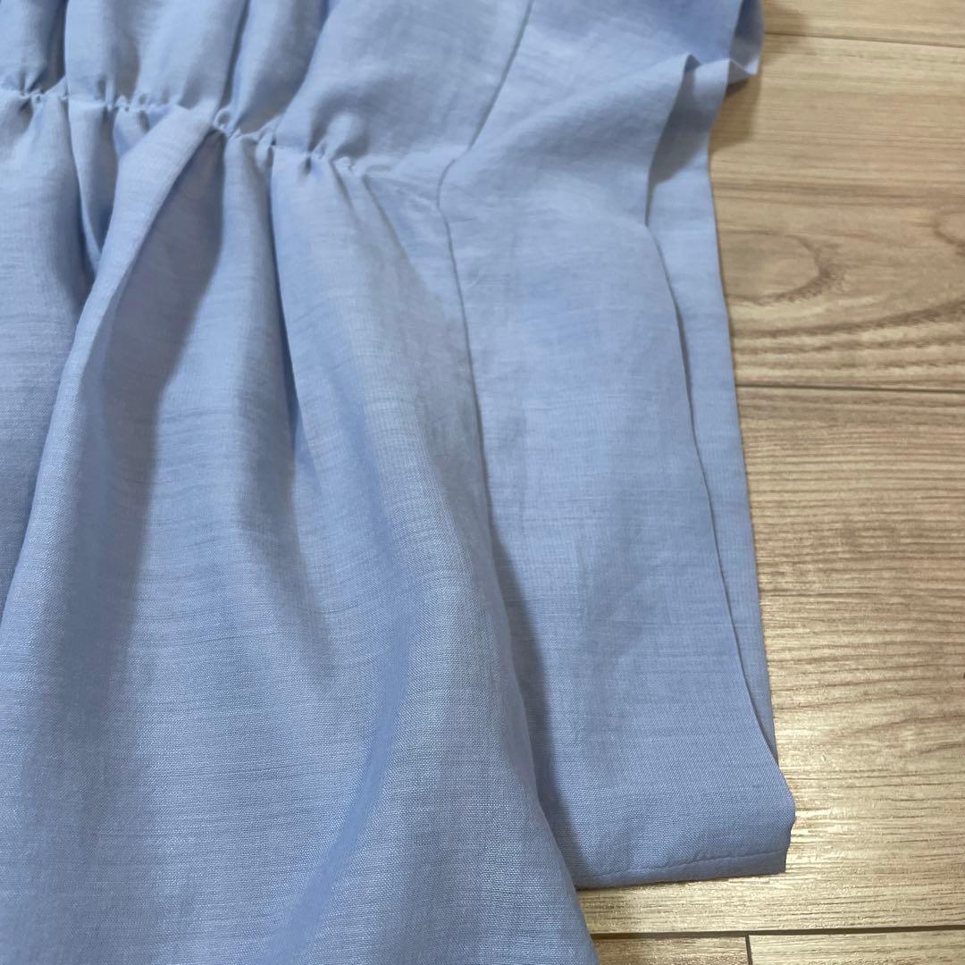 美品【ADORE】スパンボイルブラウス水色