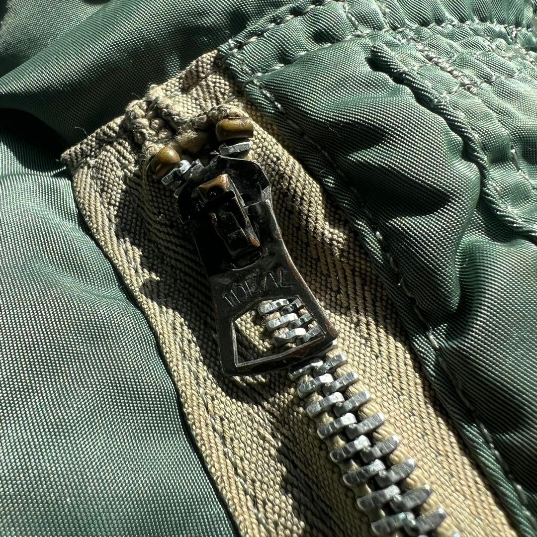 希少70s USA製 ALPHA アルファ MA-1フライトジャケット オリーブ