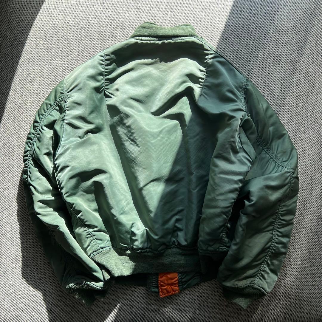 希少70s USA製 ALPHA アルファ MA-1フライトジャケット オリーブ