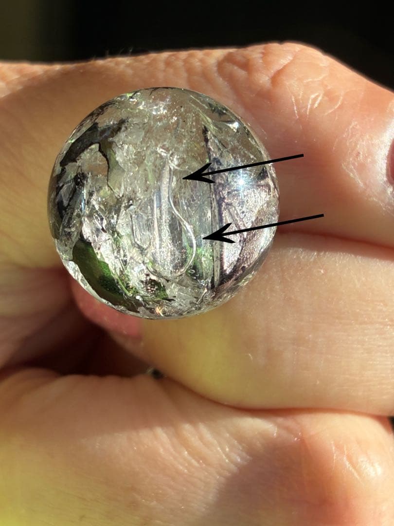高品質5A大きくはっきりたぷたぷ✨ヒマラヤエレスチャル水入り水晶ペントップ925