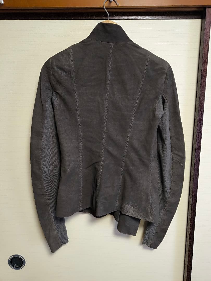 Rick Owens ダストグレー デストロイ レザージャケット