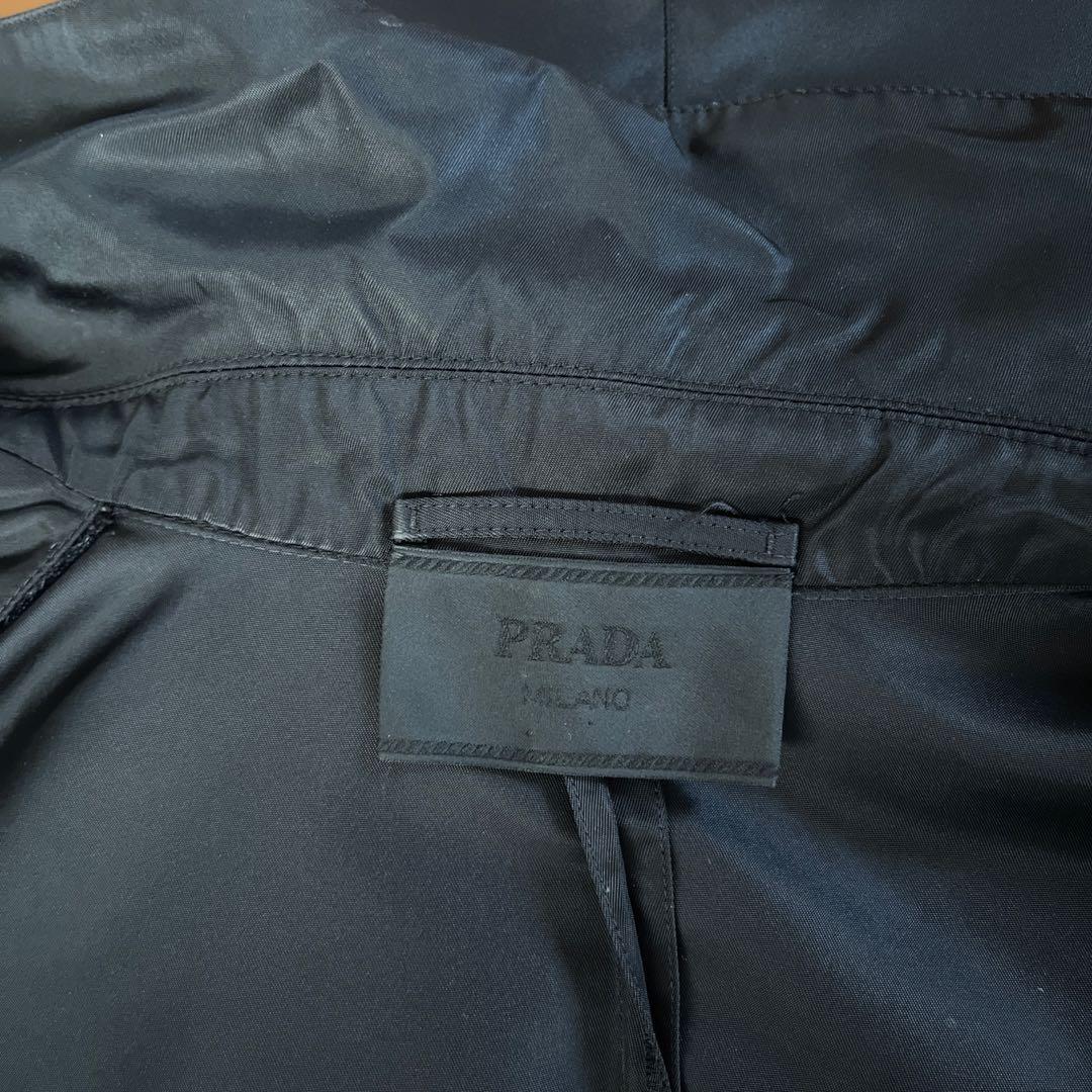 PRADA プラダ ナイロン ステンカラー コート サイズL