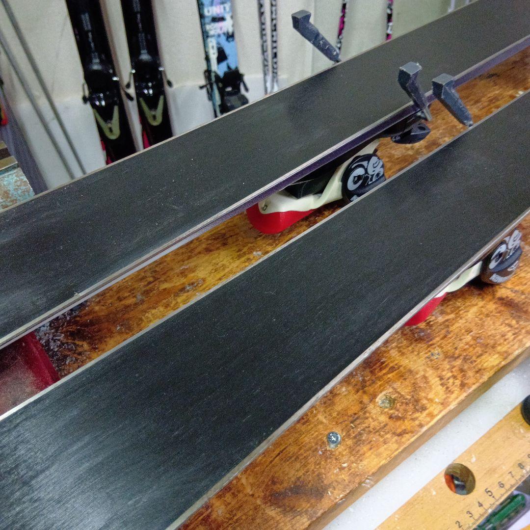 サロモン140cmメンテナス済 靴24cm、ストック付 ホットWAX済