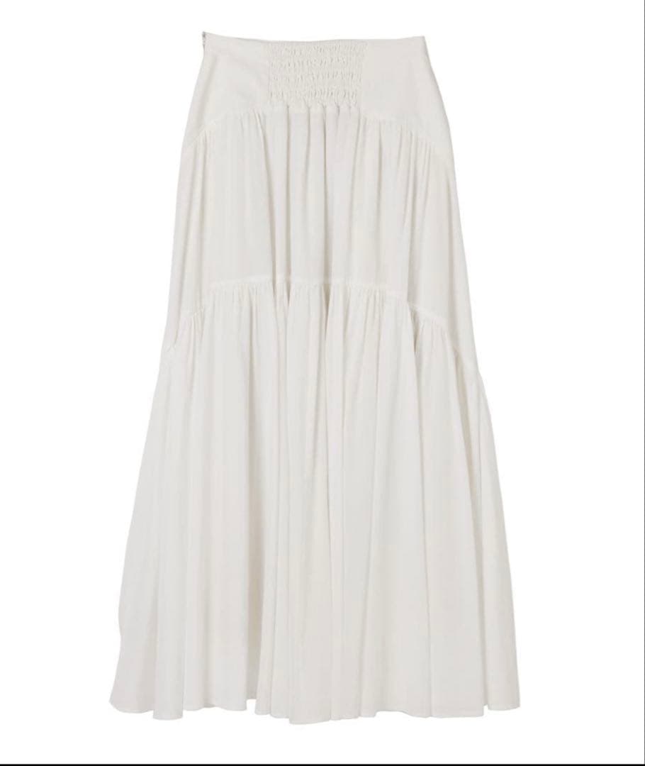 【新品タグ付き】 High-Waist Tiered Long Skirt
