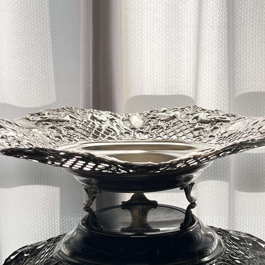 【SPAIN】チュラブの戯れるセンターピース 35cm【シルバープレート】