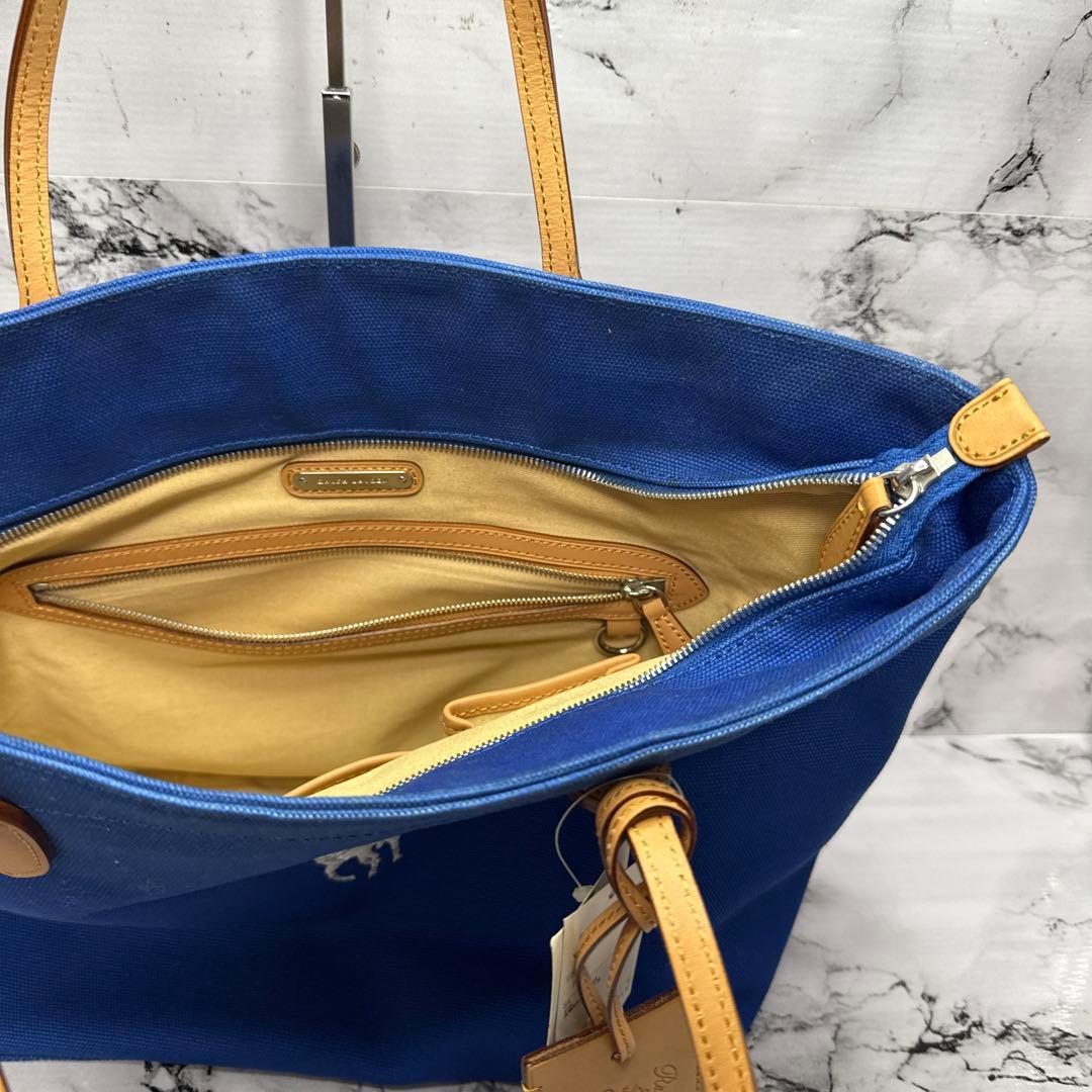 (未使用タグ付)大人気、ラルフローレン、トートバッグ、A-4可、ポニー刺繍、高級