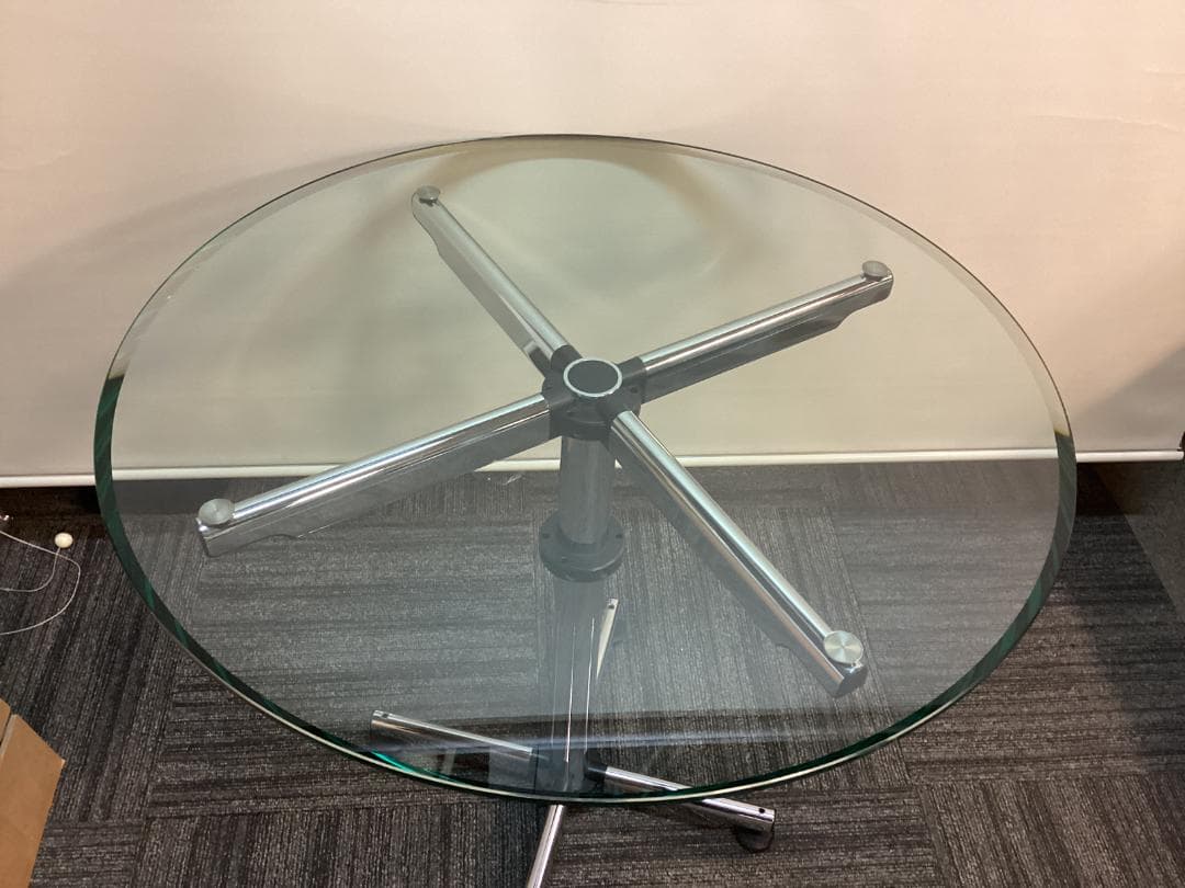 希少　１台のみ　USM　キトス　ラウンドテーブル　丸　795Φ　ガラス
