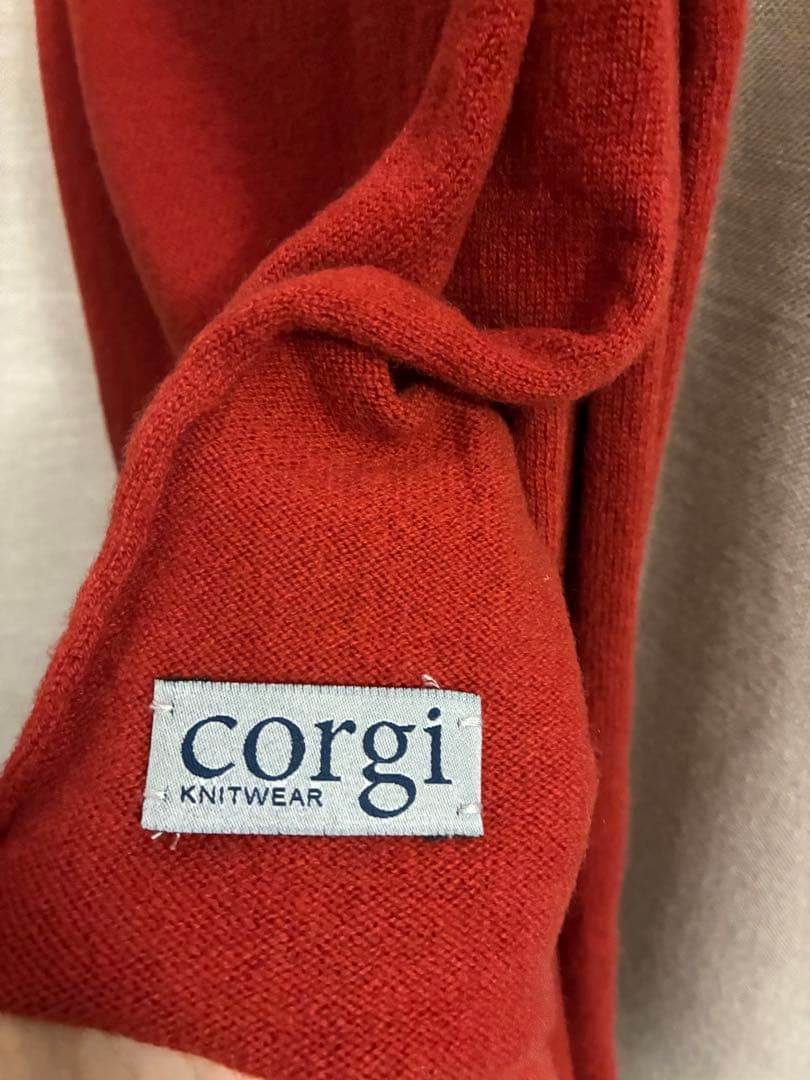 corgi / コーギー　別注 カシミア　マフラー　赤 レショップ