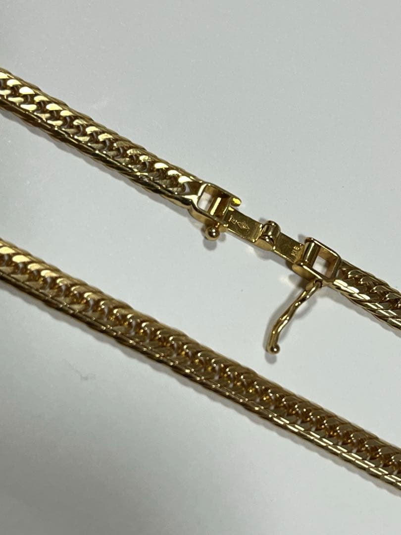 【美品】18K喜平ネックレスMカットトリプル25.3g50㎝