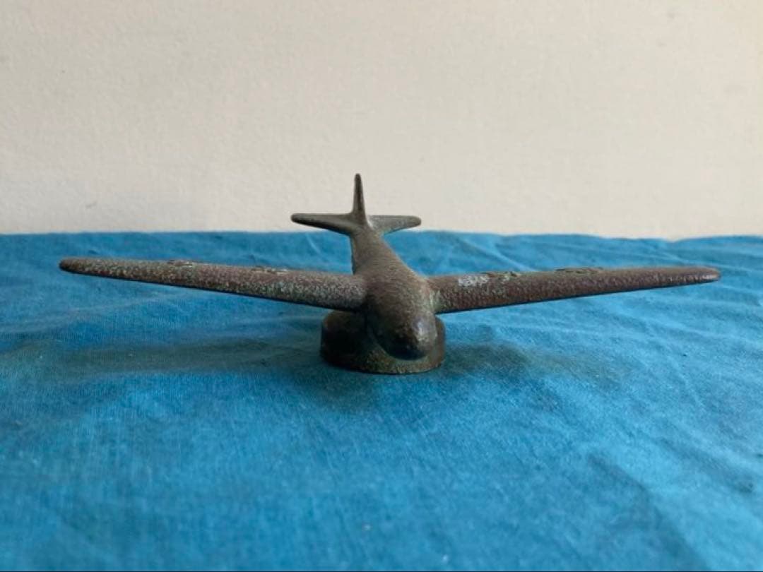 戦前　航空研究所　飛行機文鎮　銅器製　昭和6(1931)年