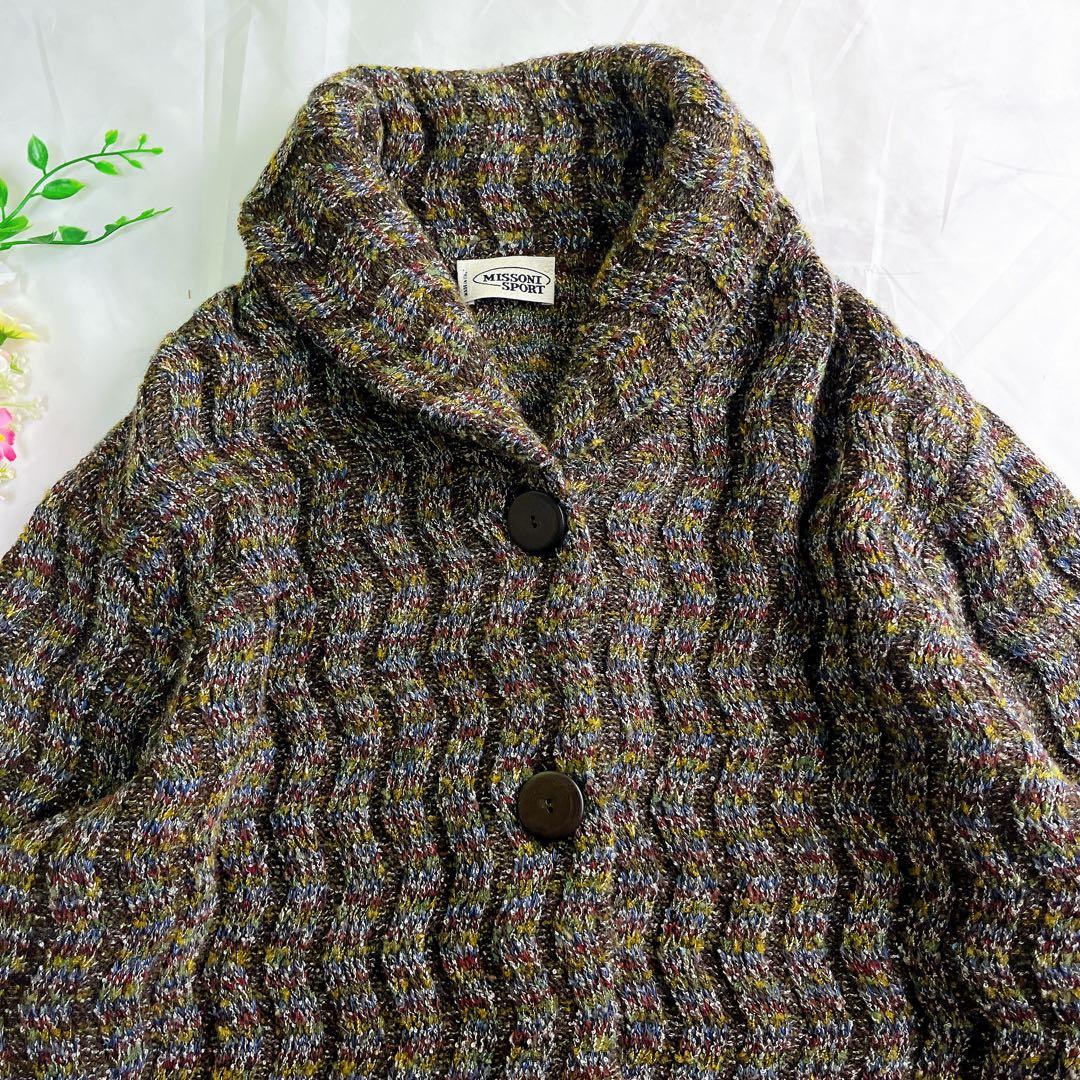 美品✨MISSONI SPORT アルパカ混 ニットジャケット 44 イタリア製