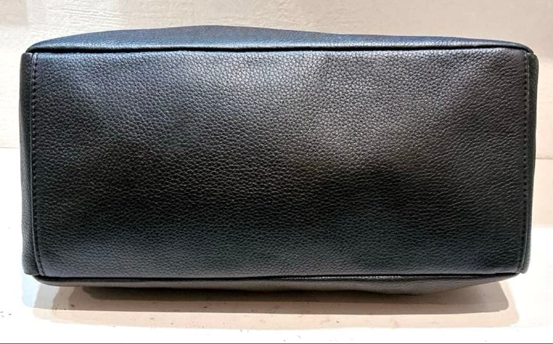 【美品】ear PAPILLONNER 牛革/2WAY ビットトートバッグ　黒
