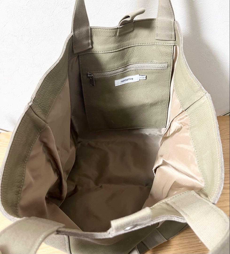 トートバッグ nonnative ノンネイティブ レザー バッグ ベージュ 美品