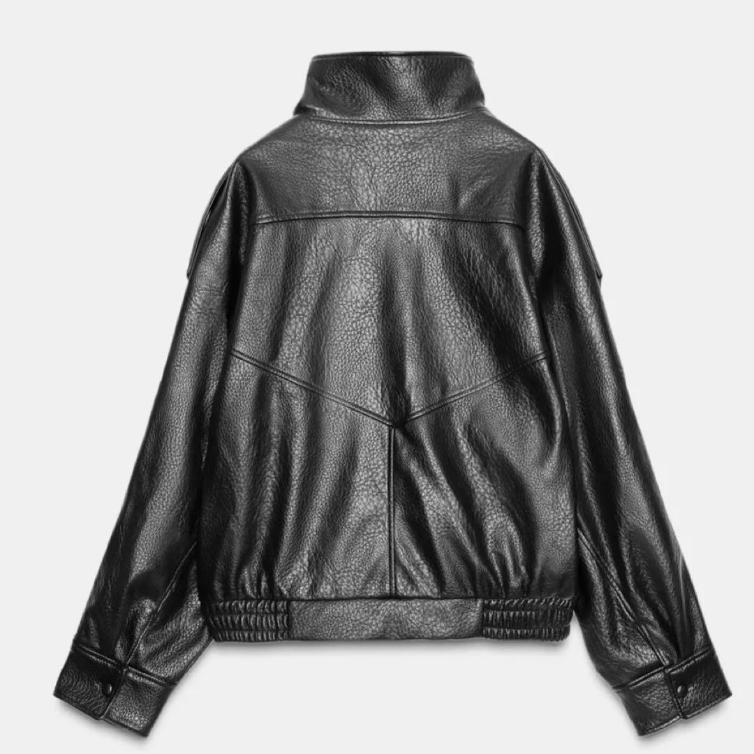 完売品*ZARA フェイクレザージャケット XS ブラック 今期新作