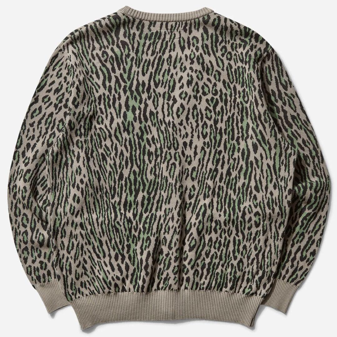 トップス WACKO MARIA LEOPARD JACQUARD CARDIGAN S