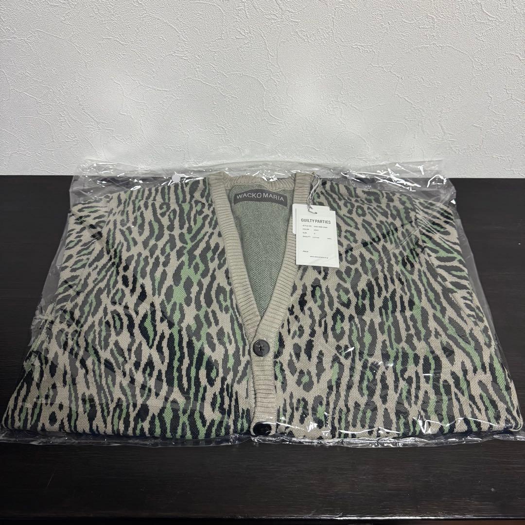 トップス WACKO MARIA LEOPARD JACQUARD CARDIGAN S