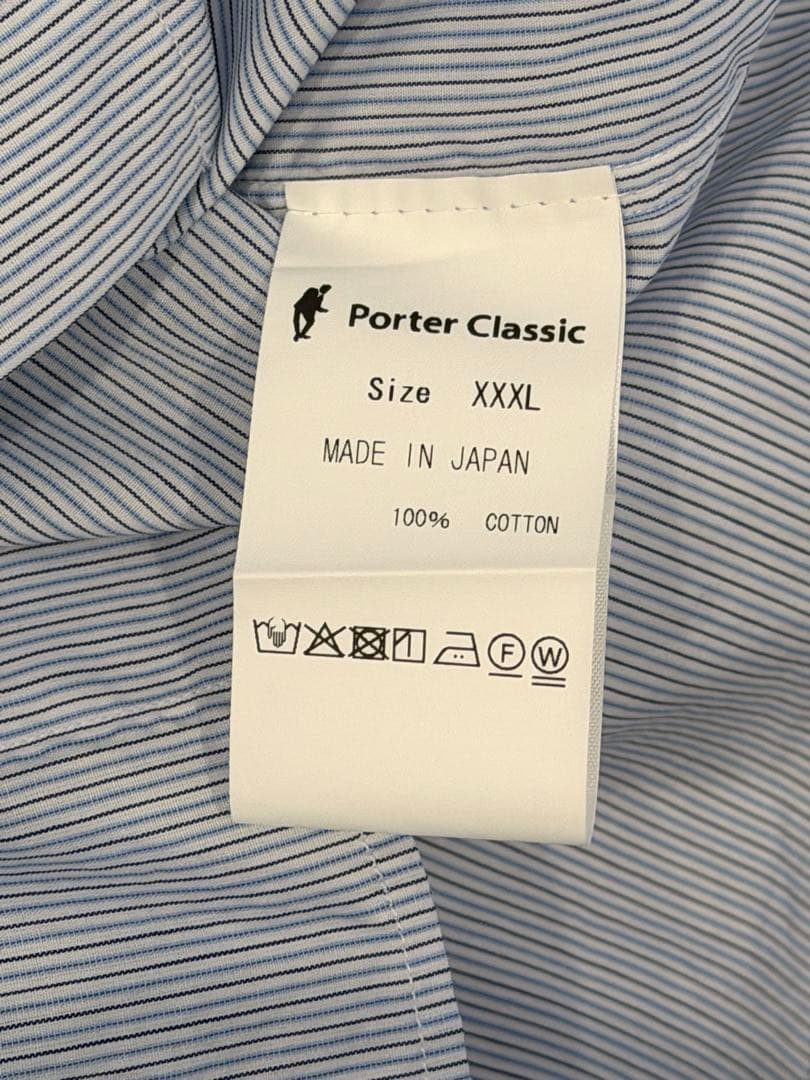 トップス porter classic - ROLL UP STRIPE SHIRT