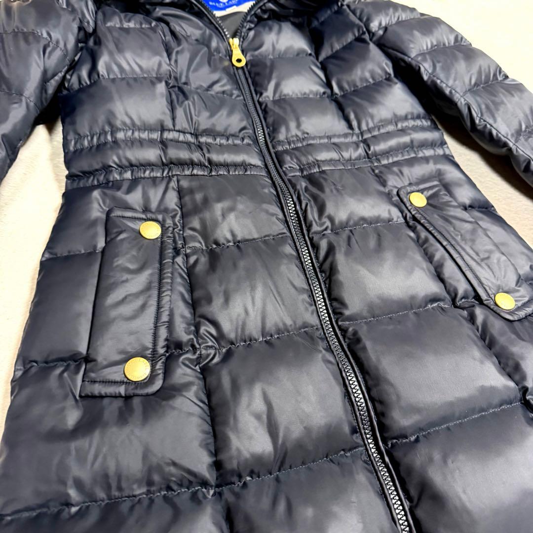 美品★ブルーレーベルクレストブリッジ　ダウンコート　リアルファー チェック 38