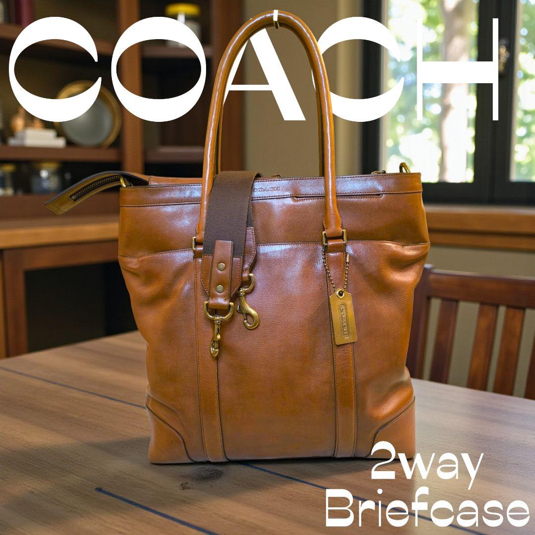 美品✨COACH ブラウンレザー 2way ブリーカー トートバッグ コーチ