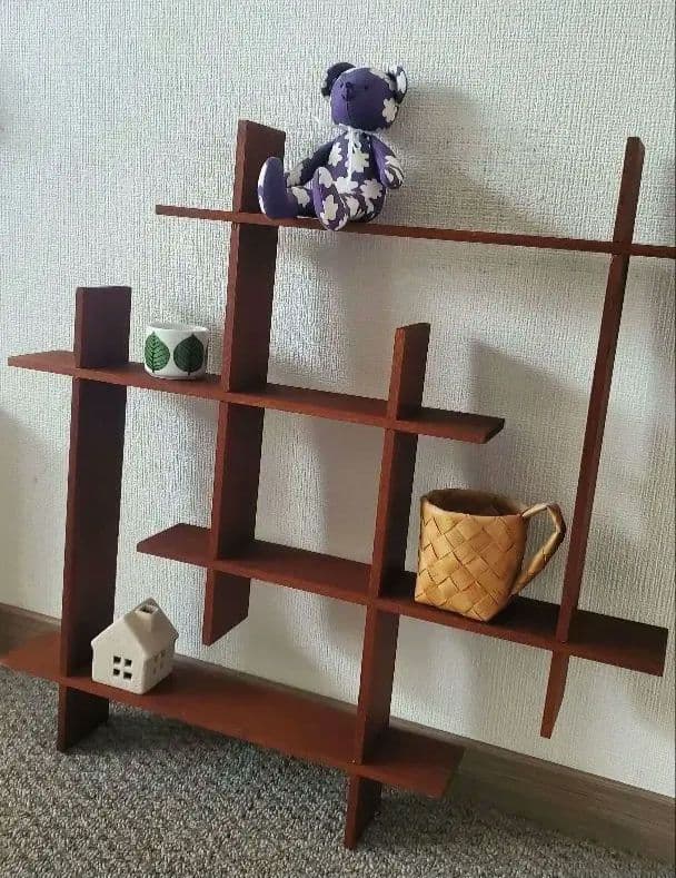 北欧ヴィンテージ　チークウォールシェルフ