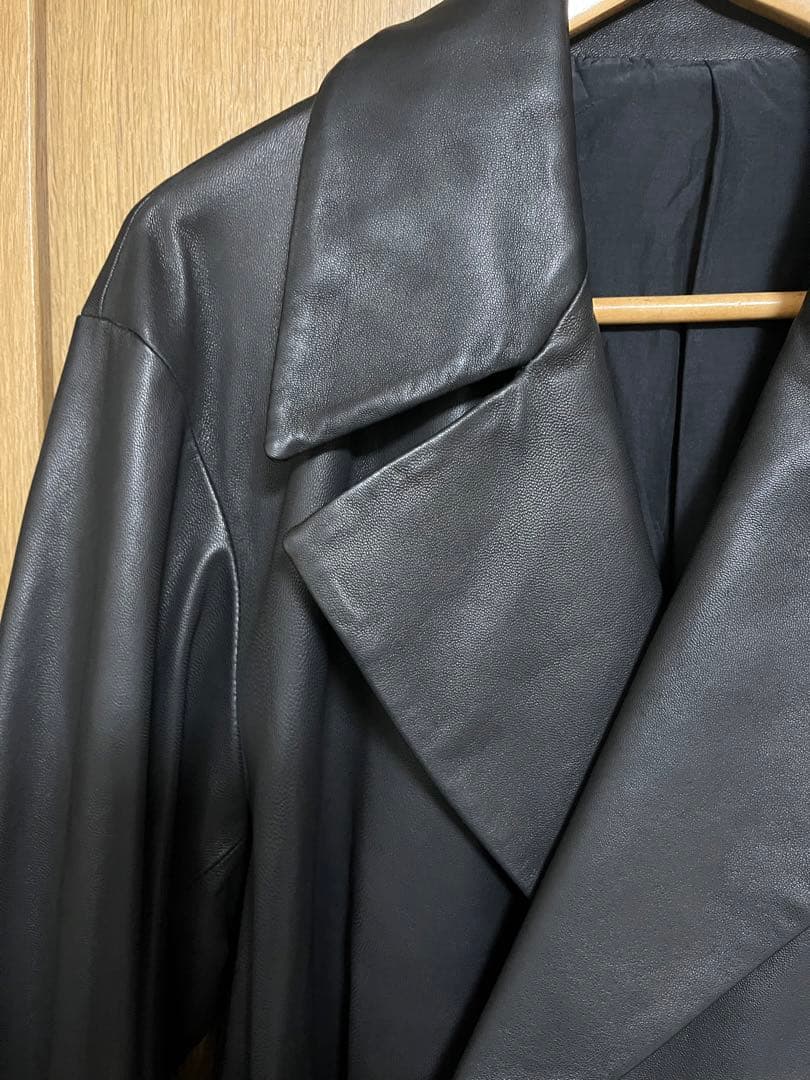 ジャケット・アウター YOKE Leather Double Breasted Coat