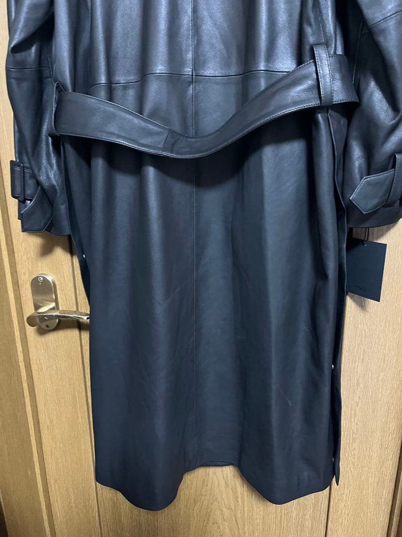 ジャケット・アウター YOKE Leather Double Breasted Coat