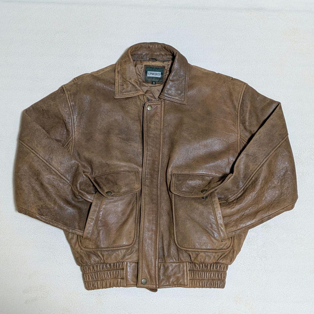 【最終価格】UNIQLO オールドユニクロ　本革　レザージャケット　羊革