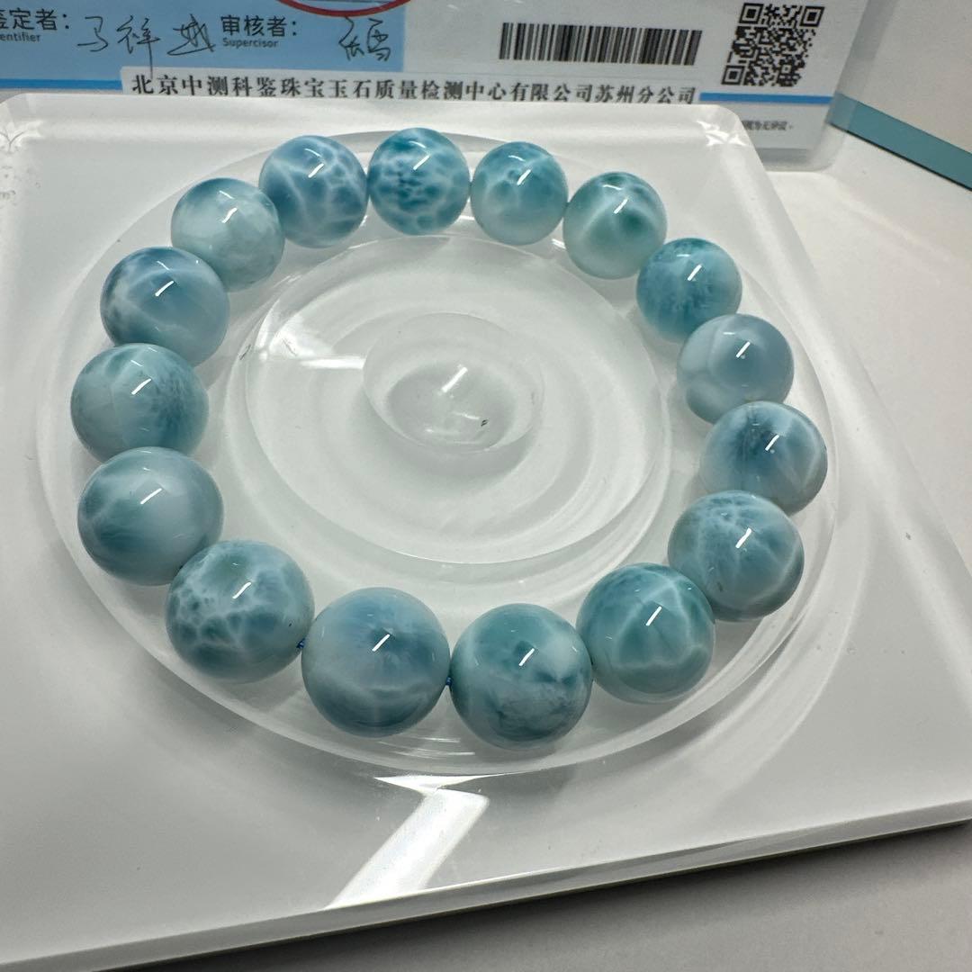 【新品】赤字！最終値下　高品質！ラリマーブレスレット　鑑定書付き