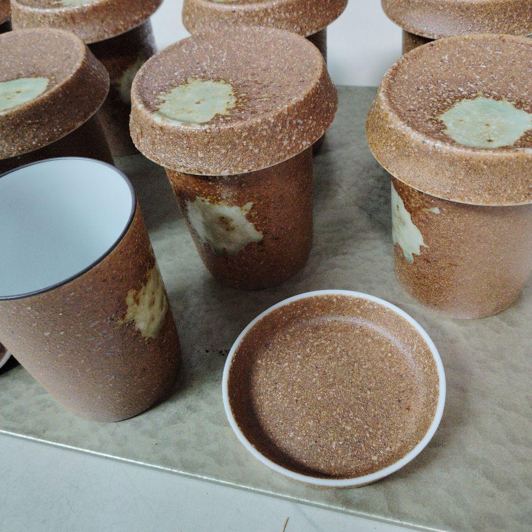 伊賀織部ひれ酒カップ10個、新品、未使用