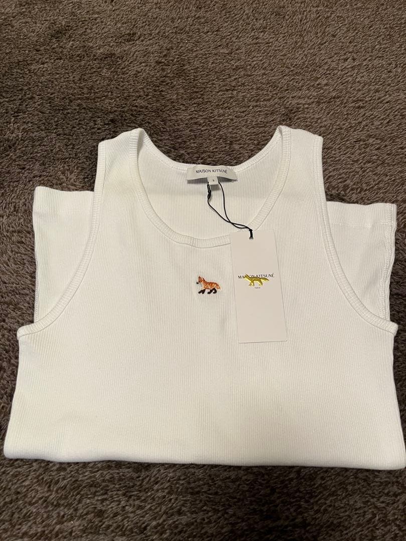 MAISON KITSUNE メゾンキツネ　ホワイト タンクトップ Sサイズ