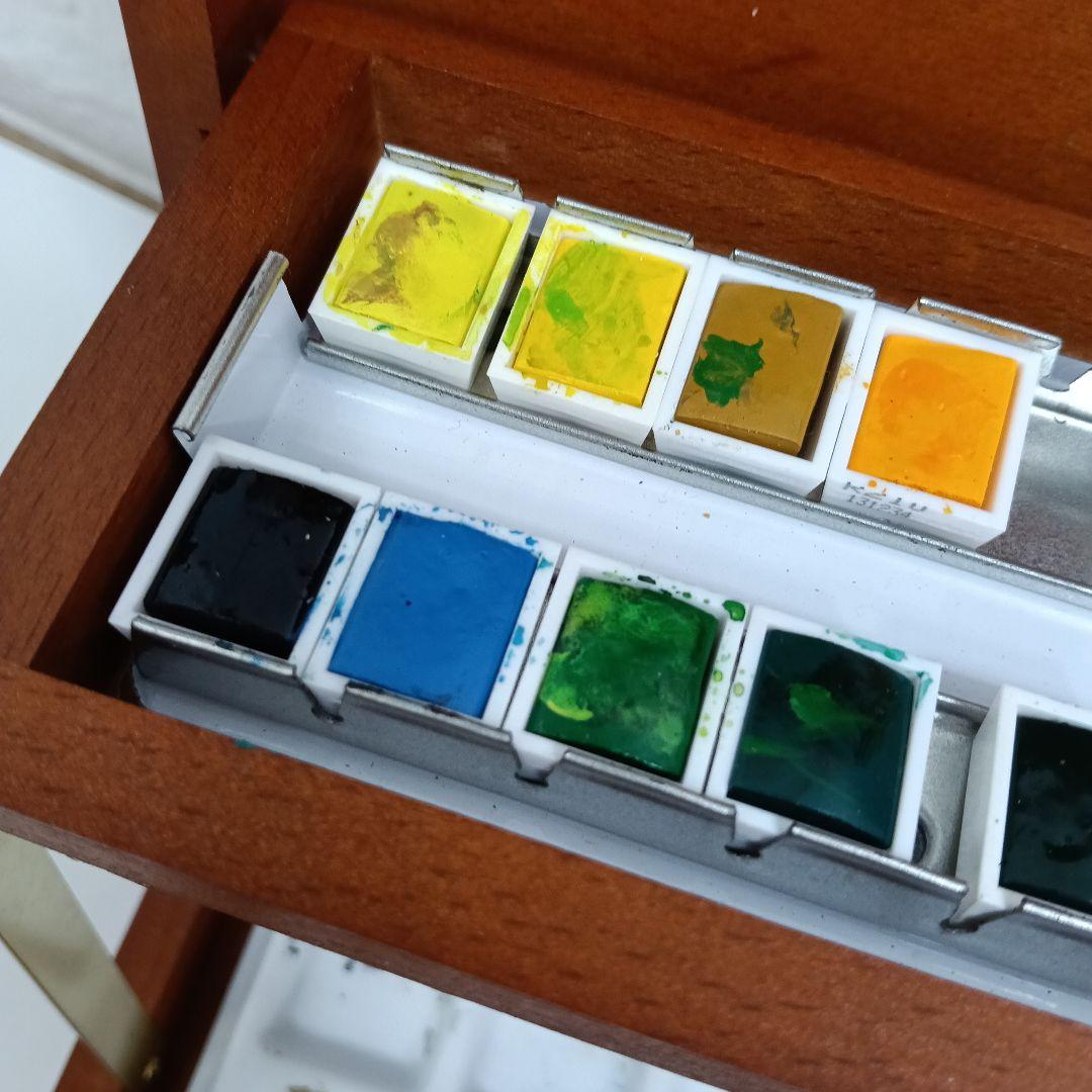 Rembrandt 絵具セット 木製ケース付き　セット上109