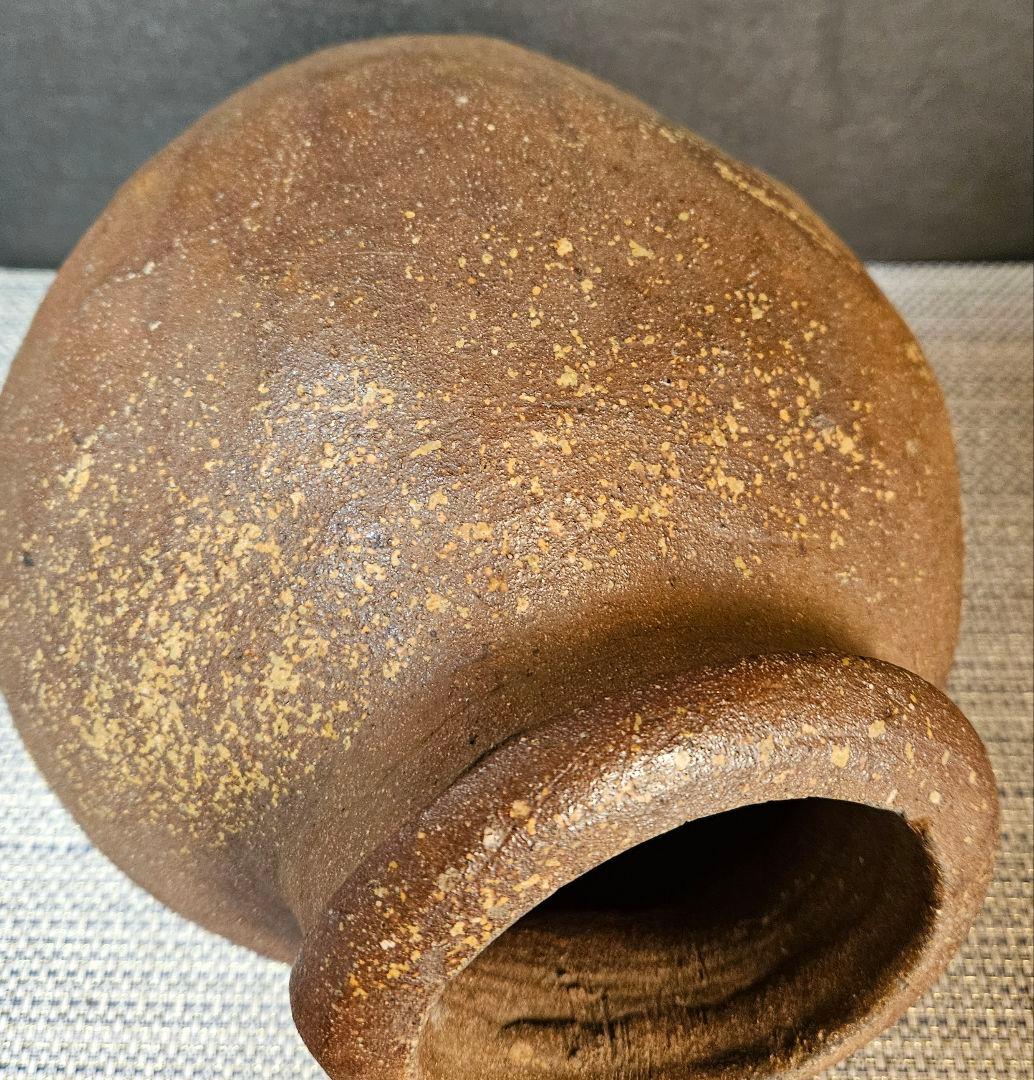 江戸時代　古常滑系　壺　種壺　花入　 花生　インテリア　オブジェ　高26.7cm