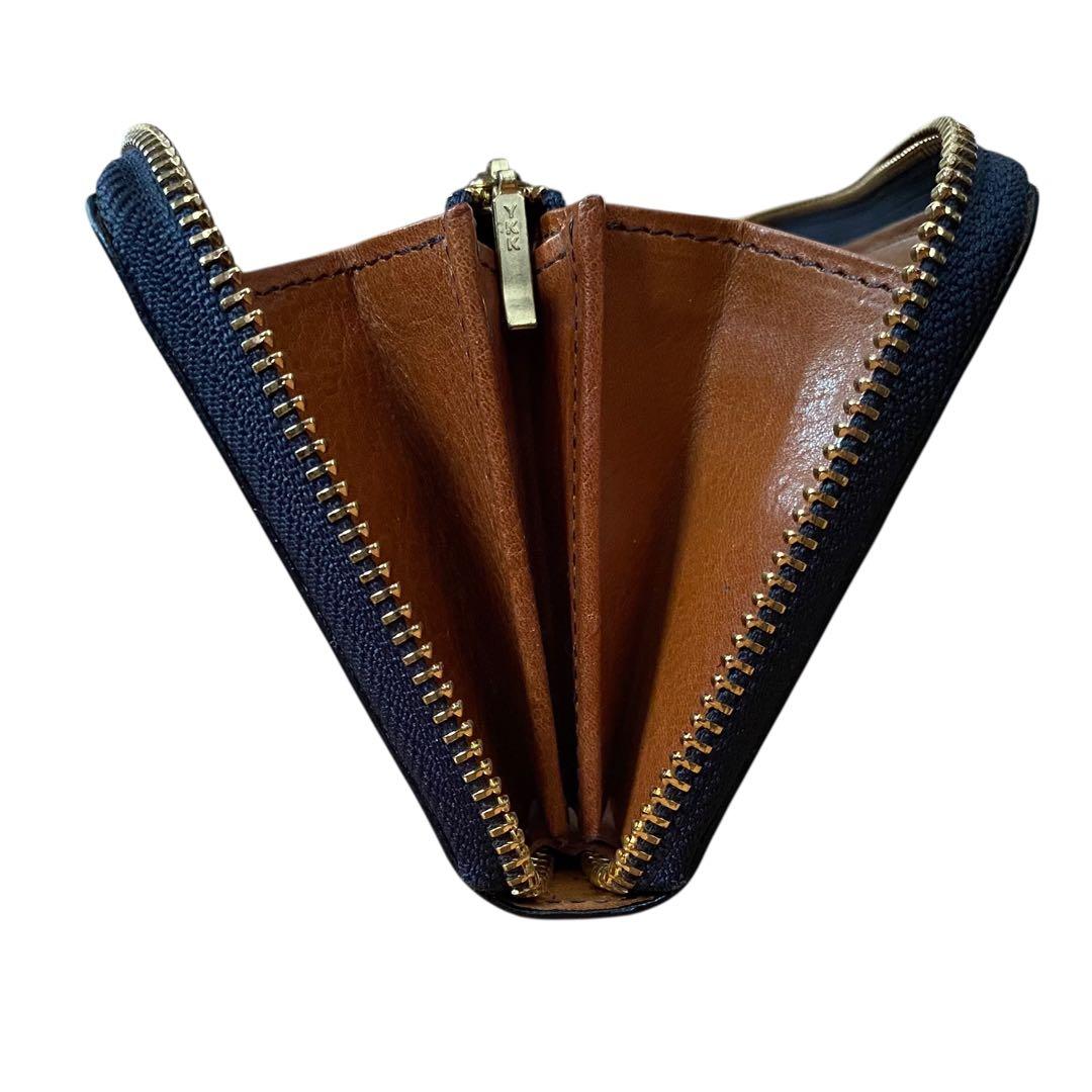 COCOMEISTER【美品】コードバン/スムースレザー ラウンドジップ財布