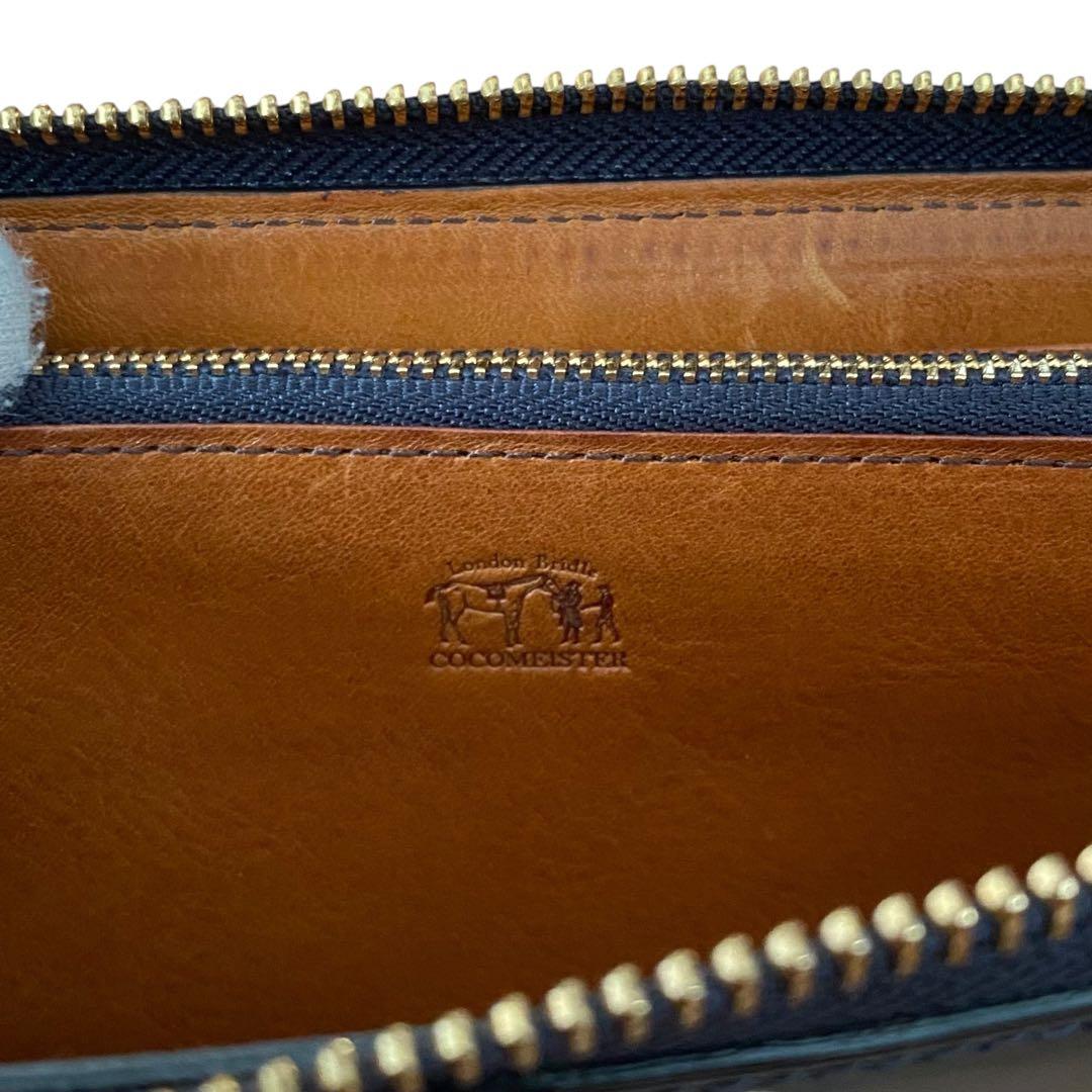 COCOMEISTER【美品】コードバン/スムースレザー ラウンドジップ財布