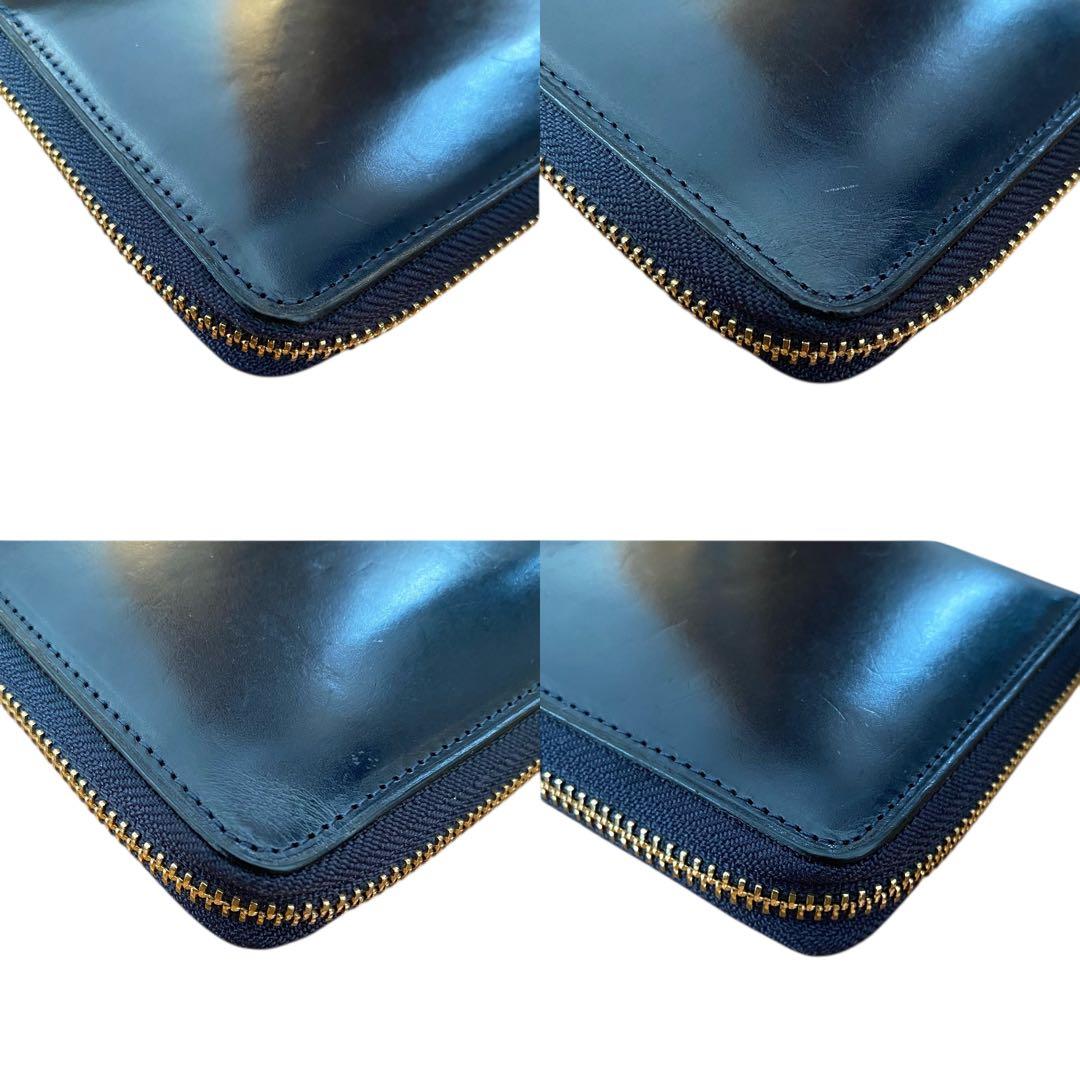 COCOMEISTER【美品】コードバン/スムースレザー ラウンドジップ財布