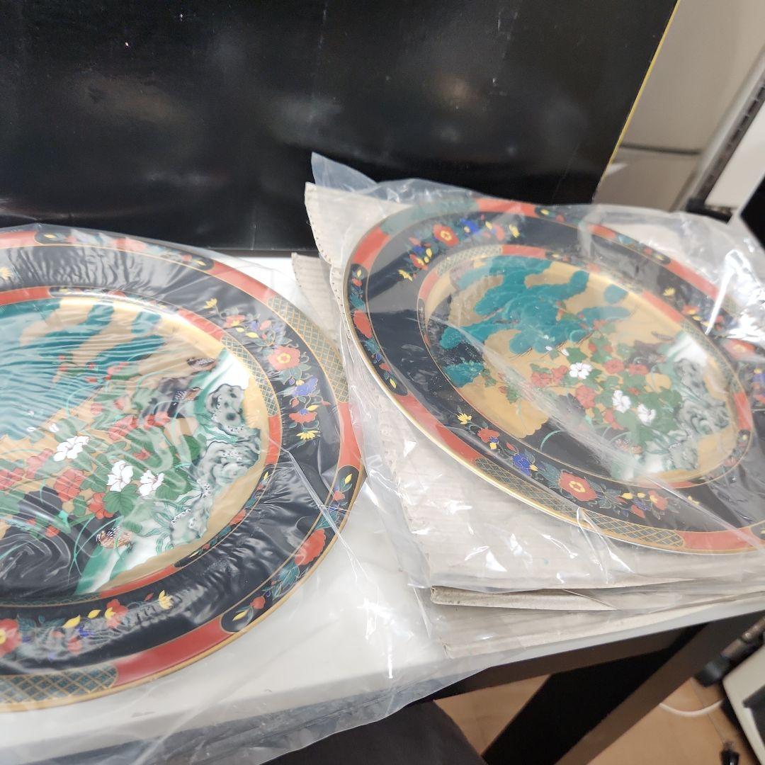 金襴手花鳥図器揃 厳密限定版 有田焼 古伊万里　皿５枚セット　ポットつき　未使用