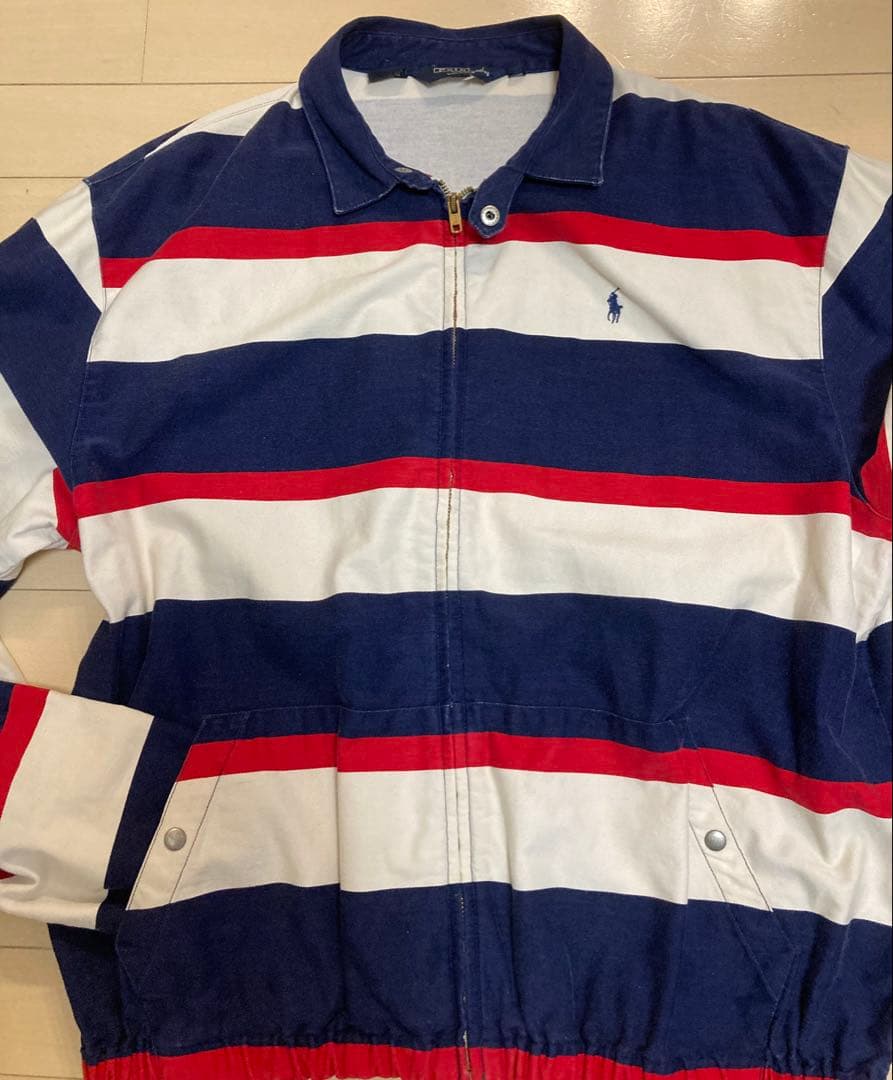 希少　80's USA製　ラルフローレン　スウィングトップ　ボーダー柄　XL