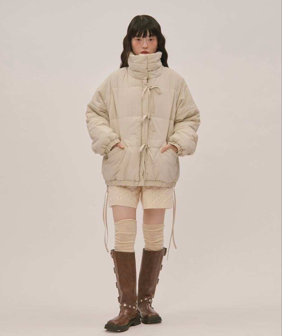 ジャケット・アウター loin nuit ribbon padding blouson