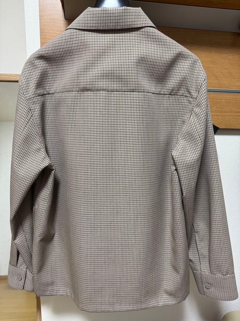 JIL SANDER 24AW チェック柄 ウールシャツ　46