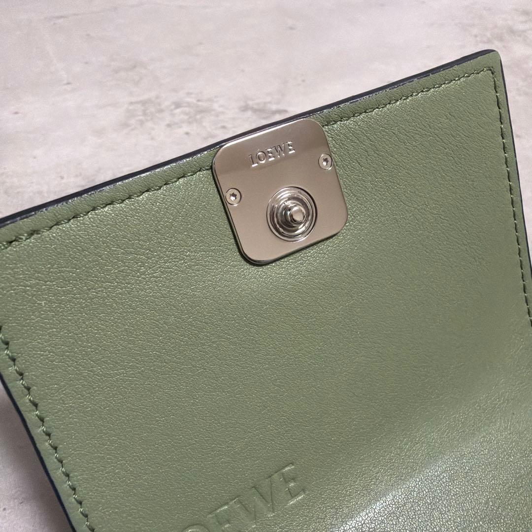 LOEWE ロエベ 二つ折り財布 アナグラム コンパクト フラップウォレット