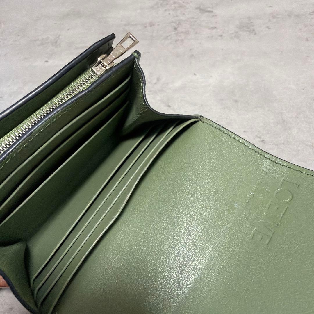 LOEWE ロエベ 二つ折り財布 アナグラム コンパクト フラップウォレット