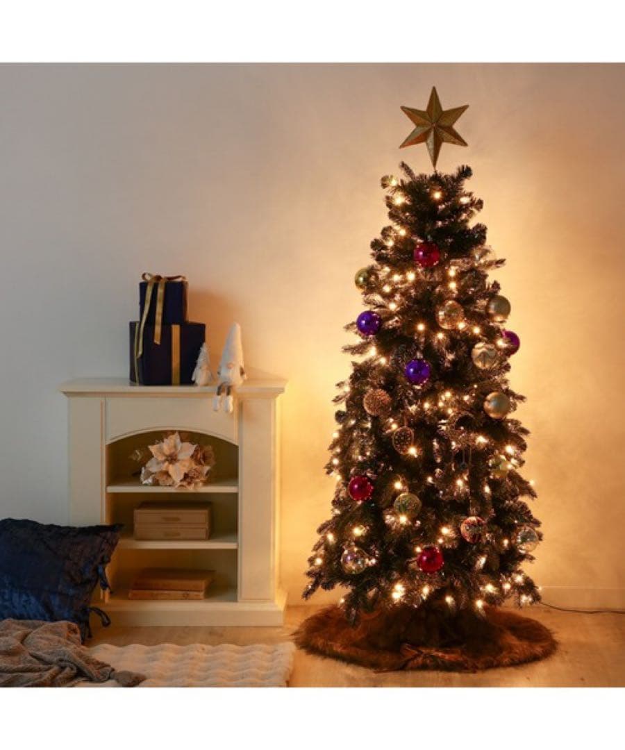 Francfranc クリスマスツリー オーロラダーク グリーン　150cm