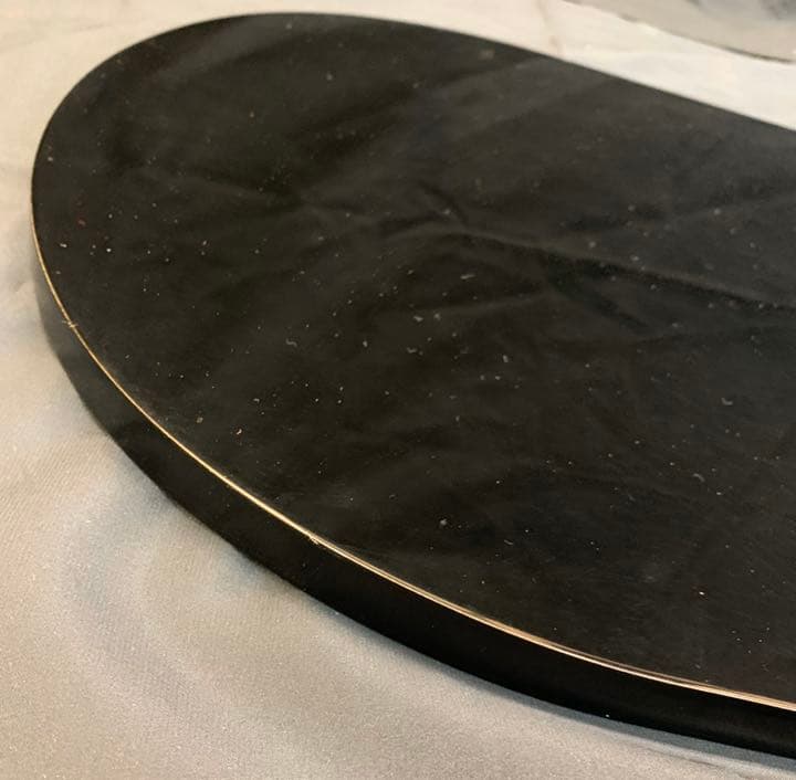 23 黒塗り　飾り代　黒小　小判型　平台