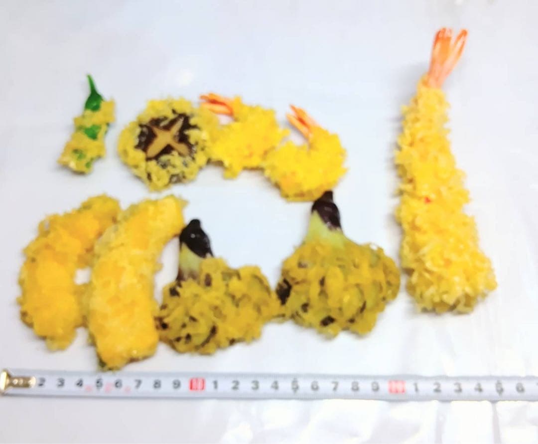 食品サンプル 大盛り 天丼 具材9点 オブジェ インテリア 置物 業務用