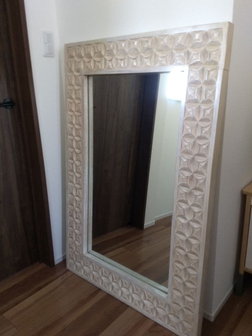 鏡　姿見　80x120cm　シャビーシック
